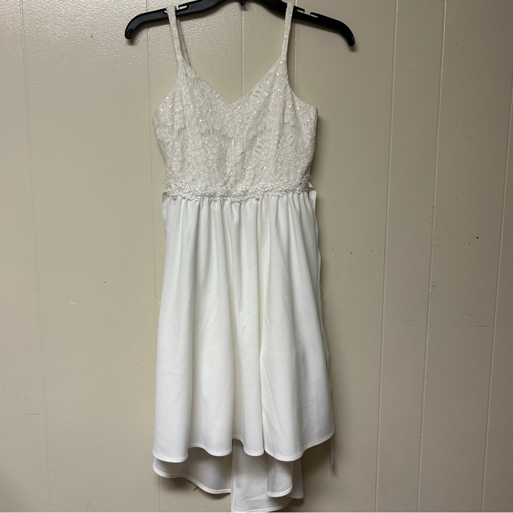 Rare Editions White Sleeveless Sundress for Weddings